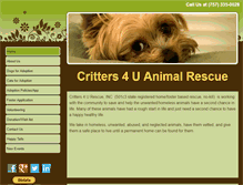 Tablet Screenshot of critters4urescueinc.org
